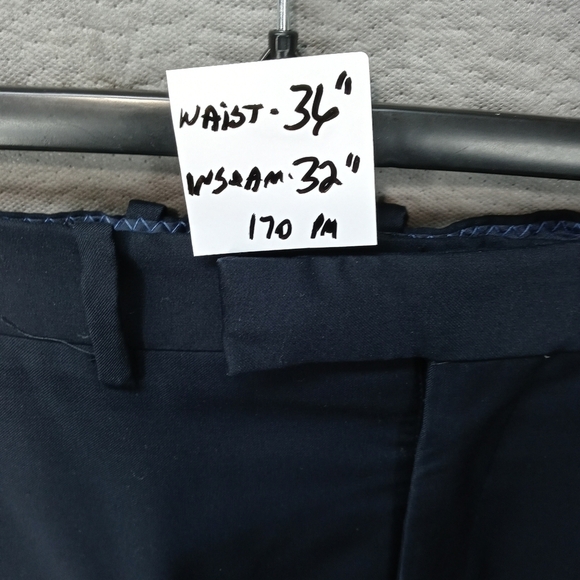 Valenti Uomo men's navy blue polyester dress pants - Picture 10 of 10